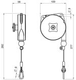 Retrakcijski balanser 1,6m 0,2-3kg